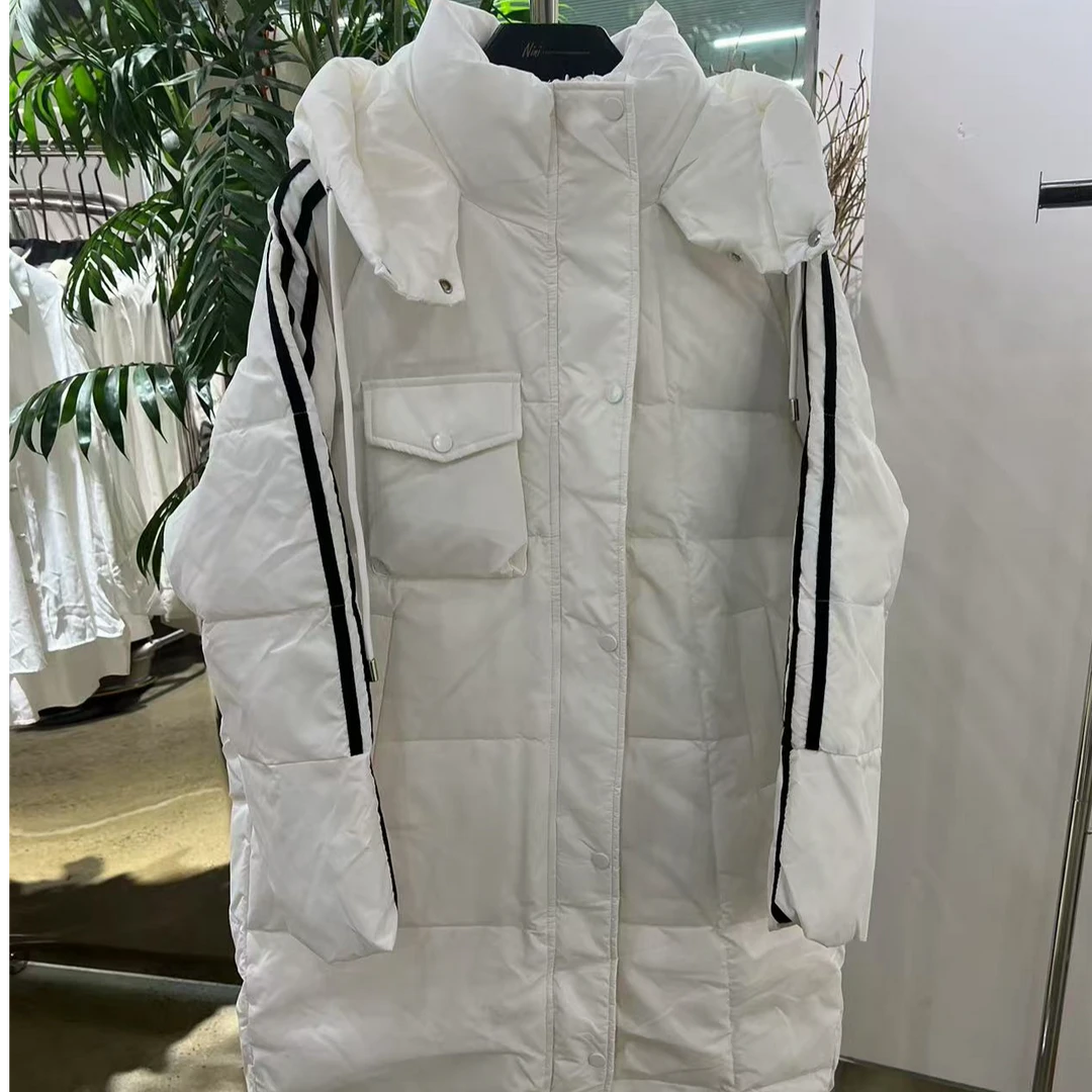 【113#门店新品】长款条纹羽绒服X8C4611458