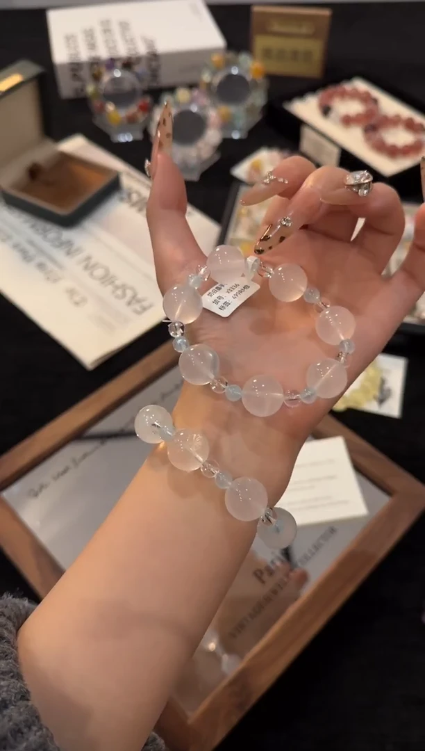 未镶嵌手链水晶奶白晶x3336