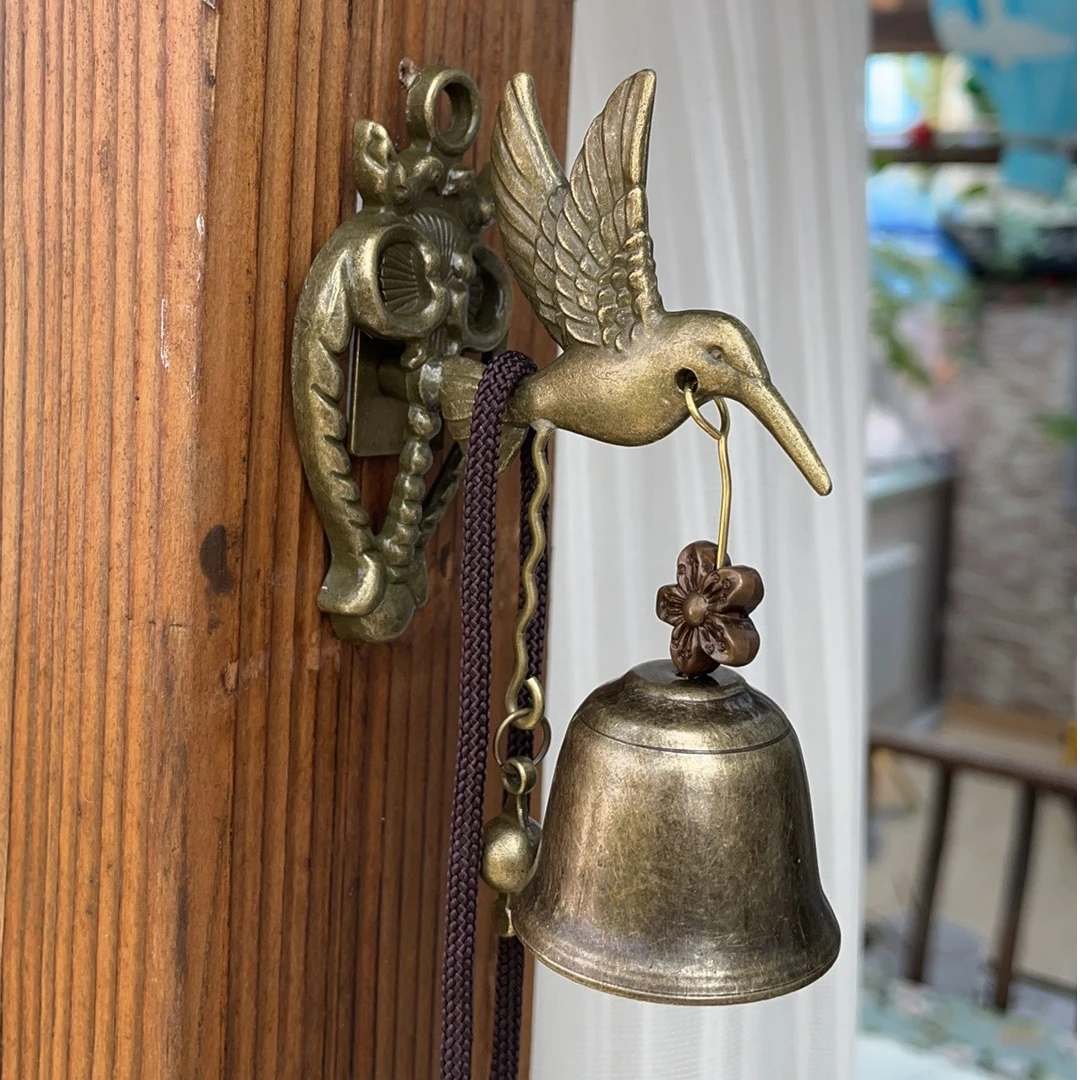 中古风小众复古金属装饰门铃门饰店铺挂件家居挂饰创意进门风铃