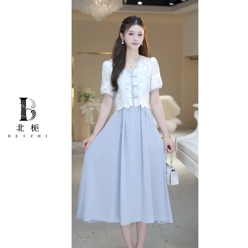 【北栀】【天空之城】中国风连衣裙套装812556