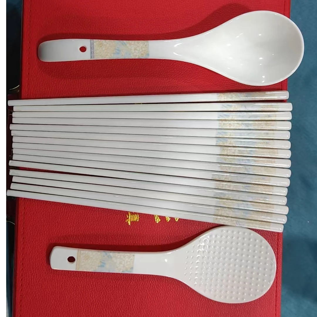 【张氏御瓷】SCNJ-时光漫步筷子10双+大汤勺+饭勺