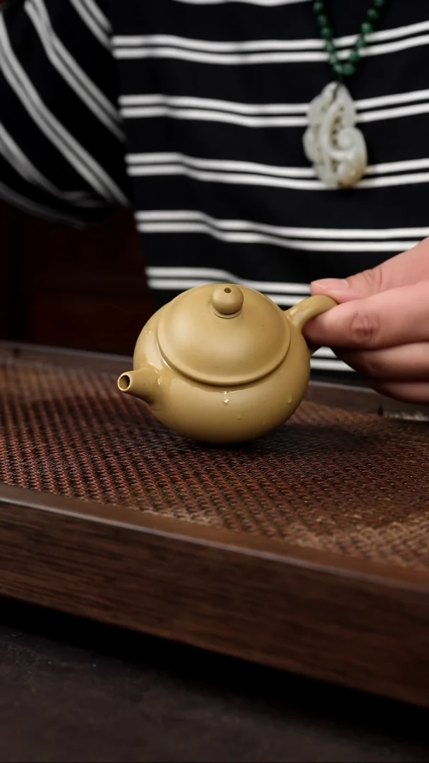 茶壶紫砂黄金段圆珠