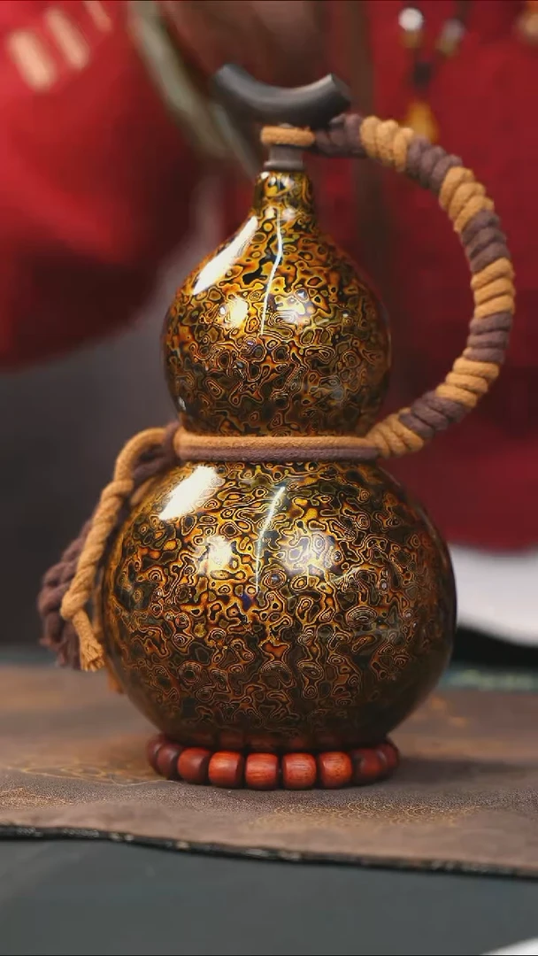 【闪购商品】WJ112漆艺酒葫芦不包手串及旋转底座