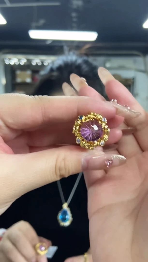 【闪购商品】水晶戒指未镶嵌多样性发其一颜色微差