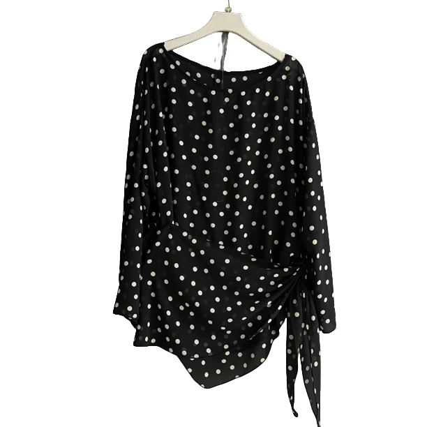 法式复古圆点衬衫衬衣女秋季新款气质轻奢减龄显瘦上衣