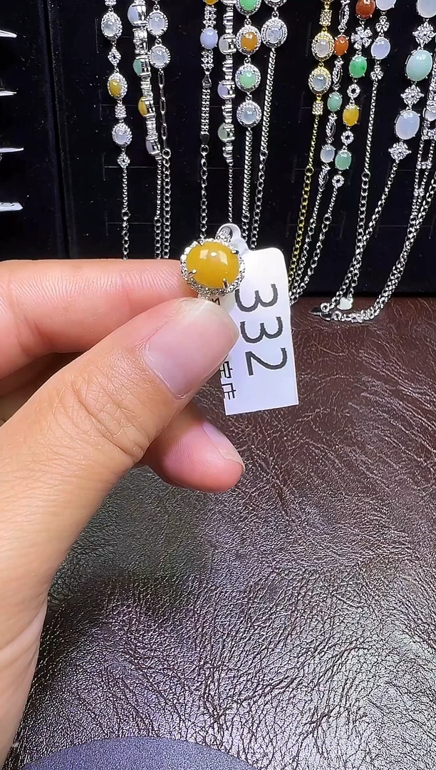 银S925镶嵌戒指翡翠戒指