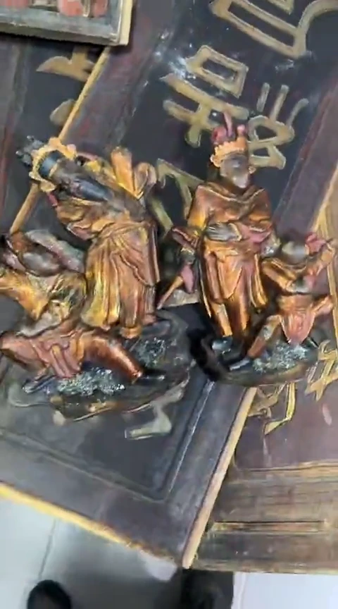 【闪购商品】香榧木一对孤品木雕260