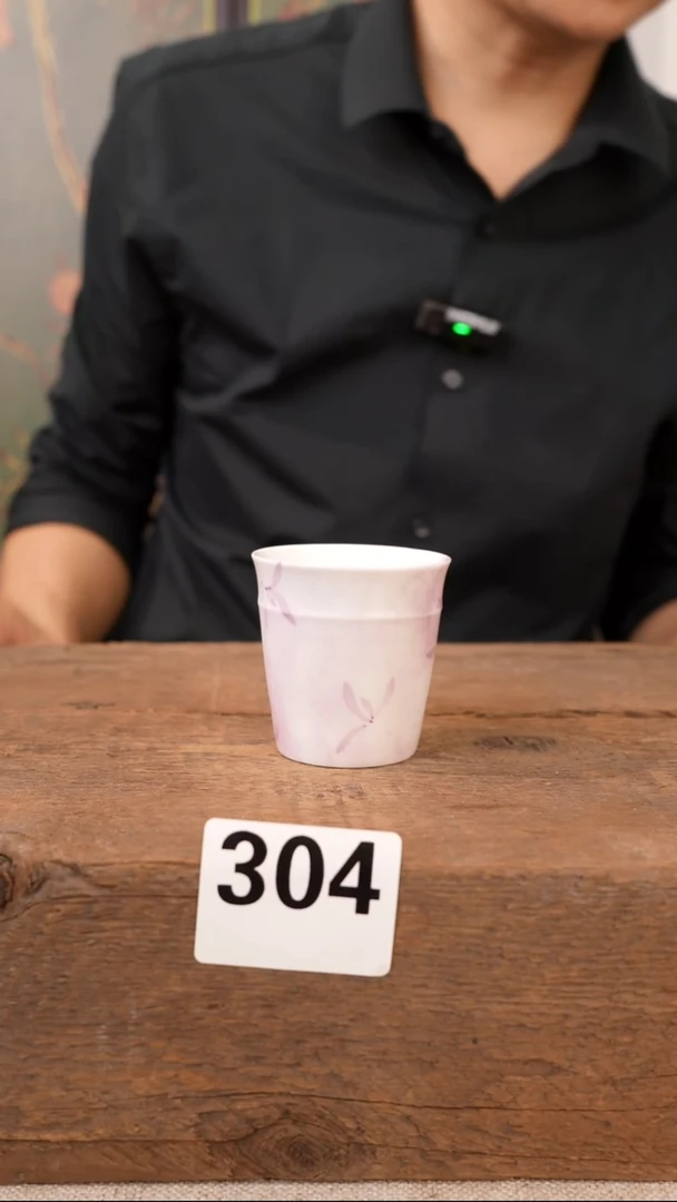 手绘白瓷-幽兰摇曳斜阳杯（容量60ml）
