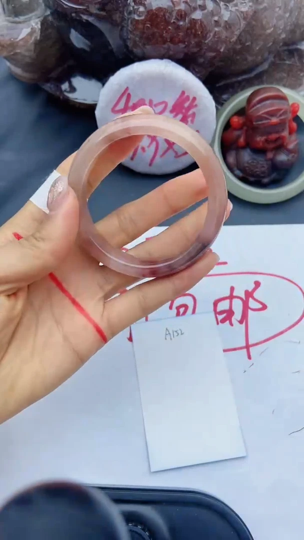 未镶嵌手镯石英质玉A152+54.3