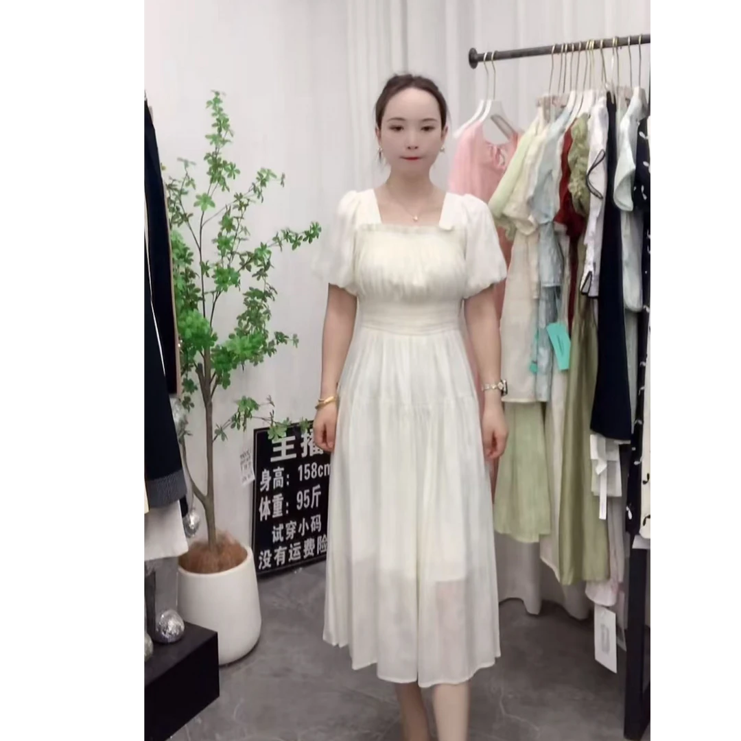 夏季新款短袖时尚收腰显瘦时尚气质百搭女士连衣裙24601#
