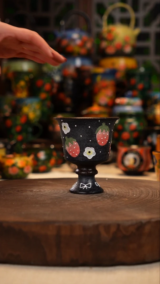 紫砂油画手绘釉下彩