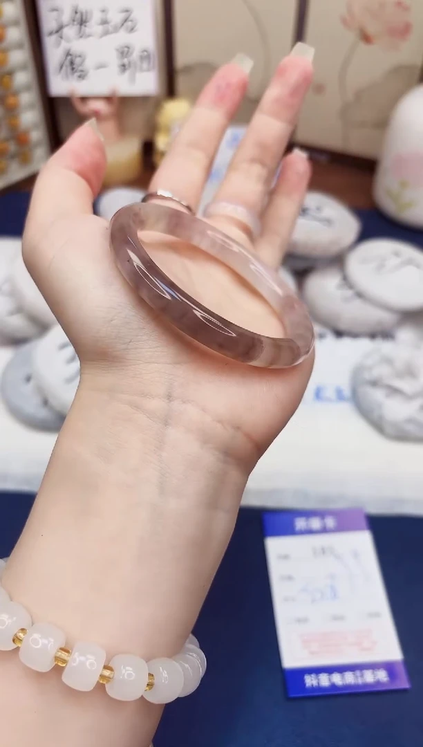 石英质玉手镯未镶嵌185-财气镯-圈口53