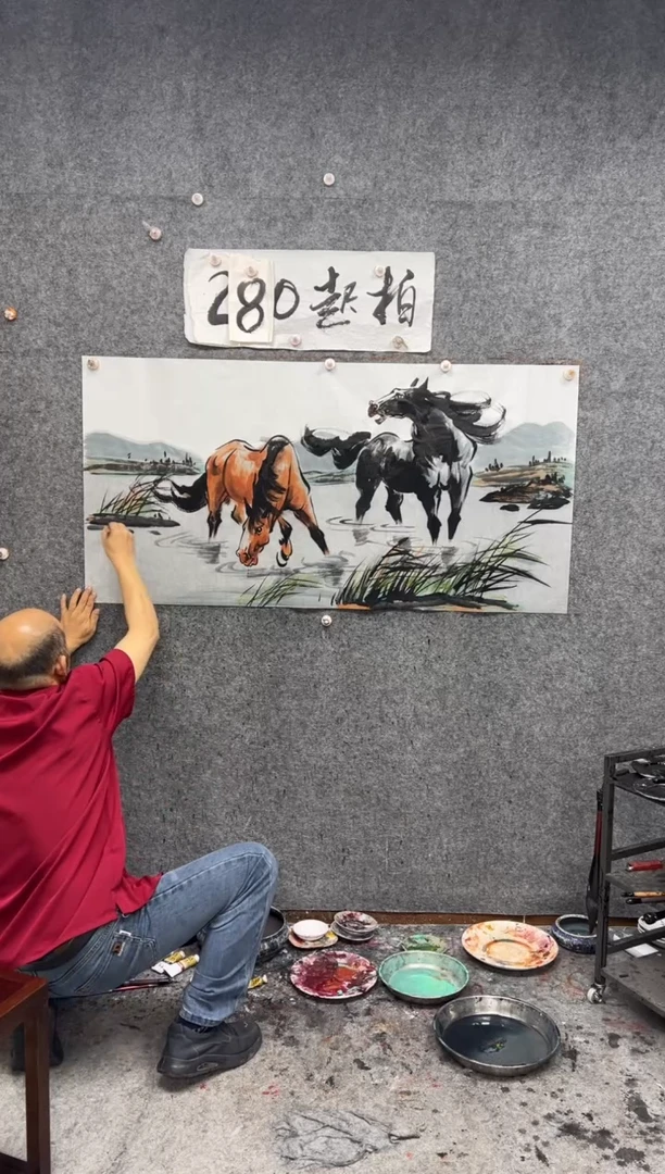 国画风生水起  带收藏证书