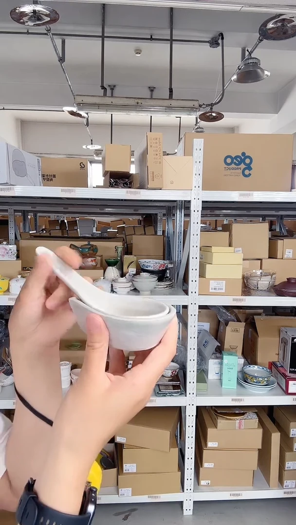 陶土濑户烧 刷毛目汤匙+配套勺拖