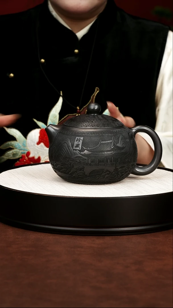 茶壶紫砂宜兴紫砂 西施石黄