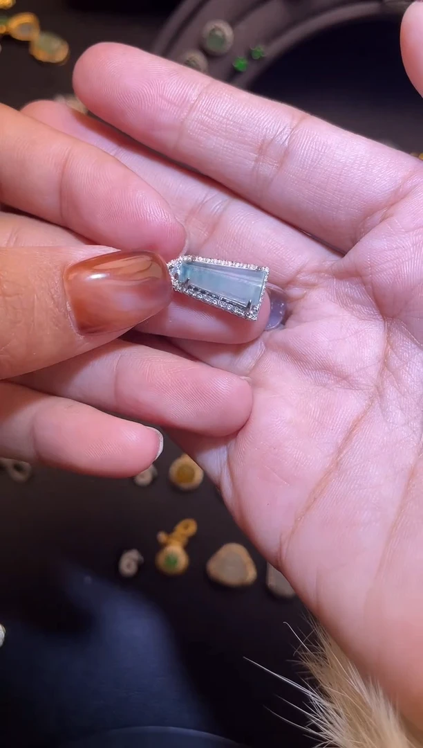 吊坠(不含链)银S925镶嵌翡翠1