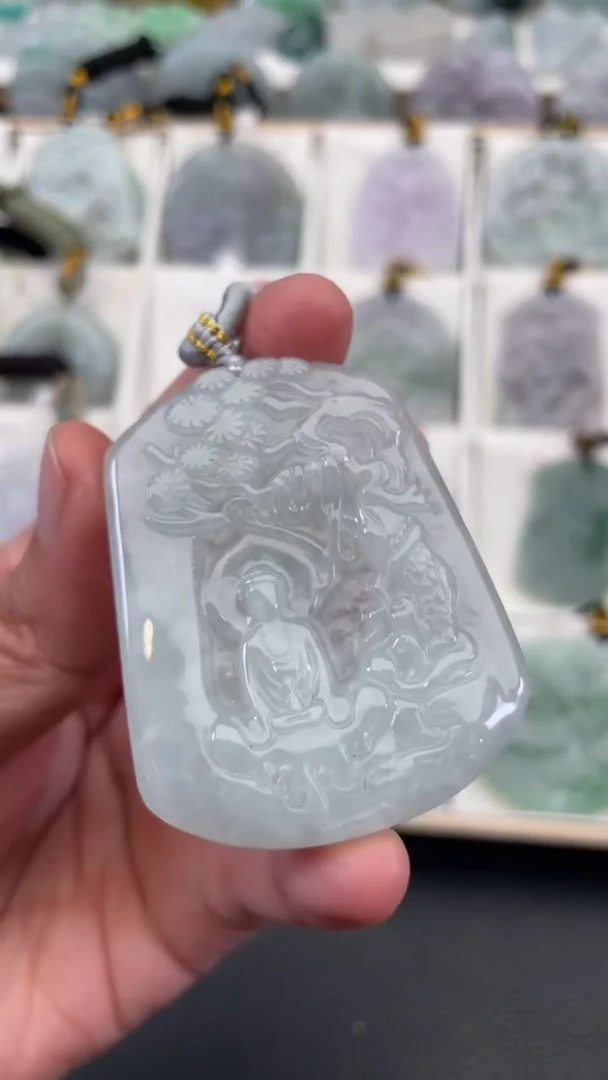 颈饰未镶嵌翡翠天然缅甸翡翠A货322