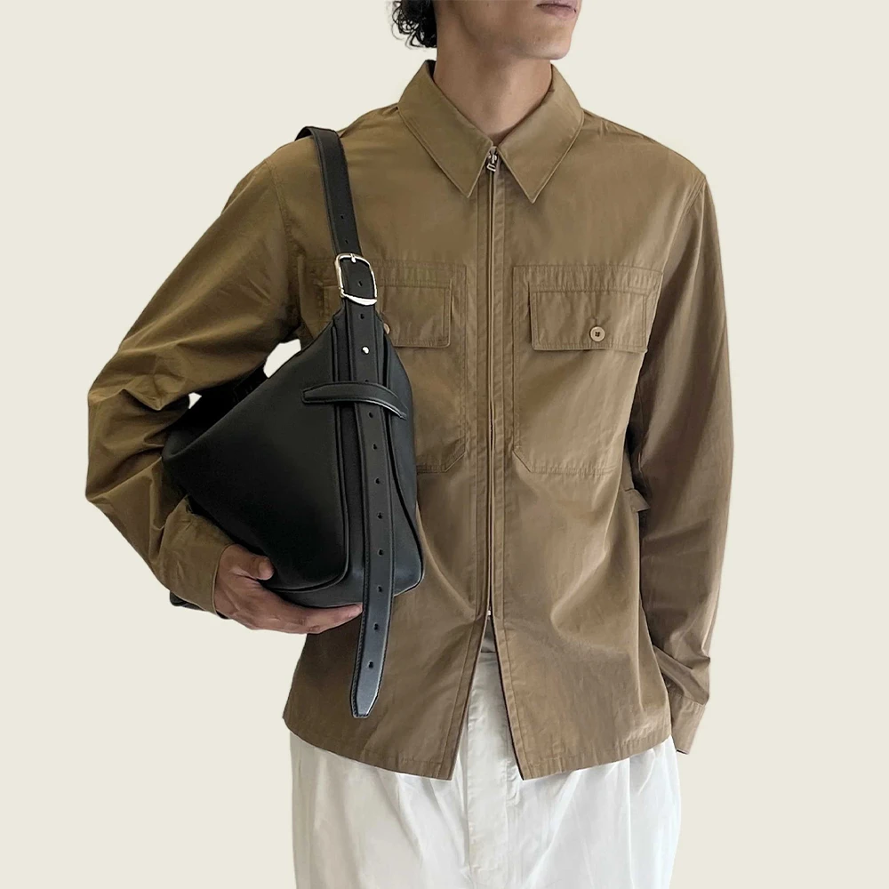 BONASTRE法国 RIDER 全牛皮大号可调节肩带单肩包42cm*24cm*7cm