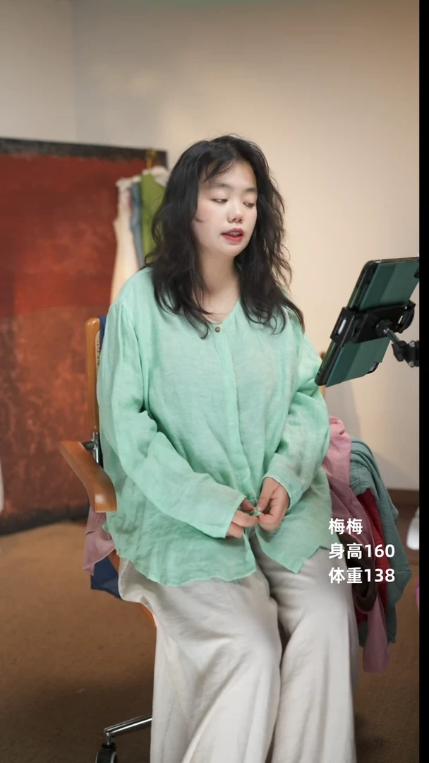 亚麻衬衫上衣外套