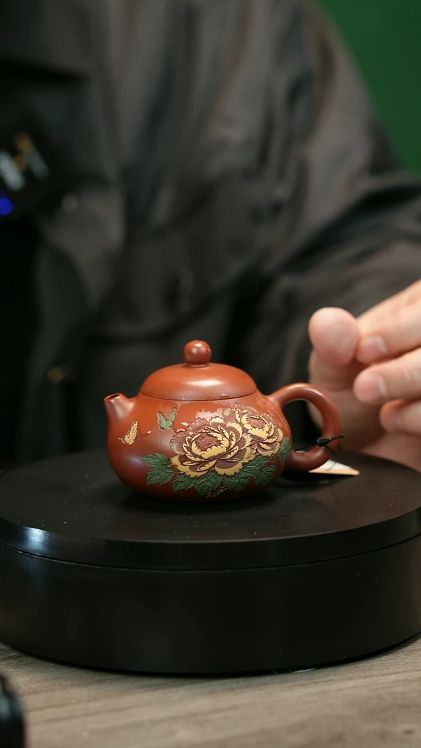 茶壶紫砂置*H2298赵翠虹彩绘文旦