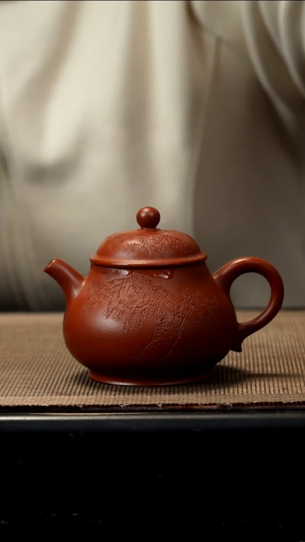 紫砂茶盏朱泥潘壶160CC