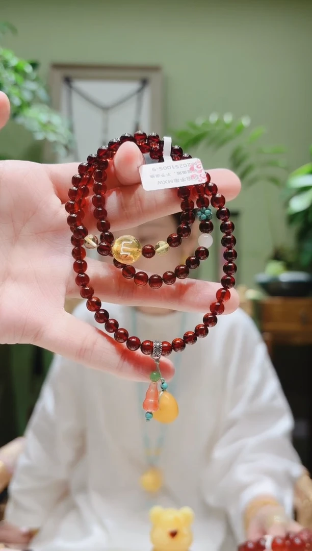 裸石蜜蜡未镶嵌琥珀手串MXW1005-9多样性发货