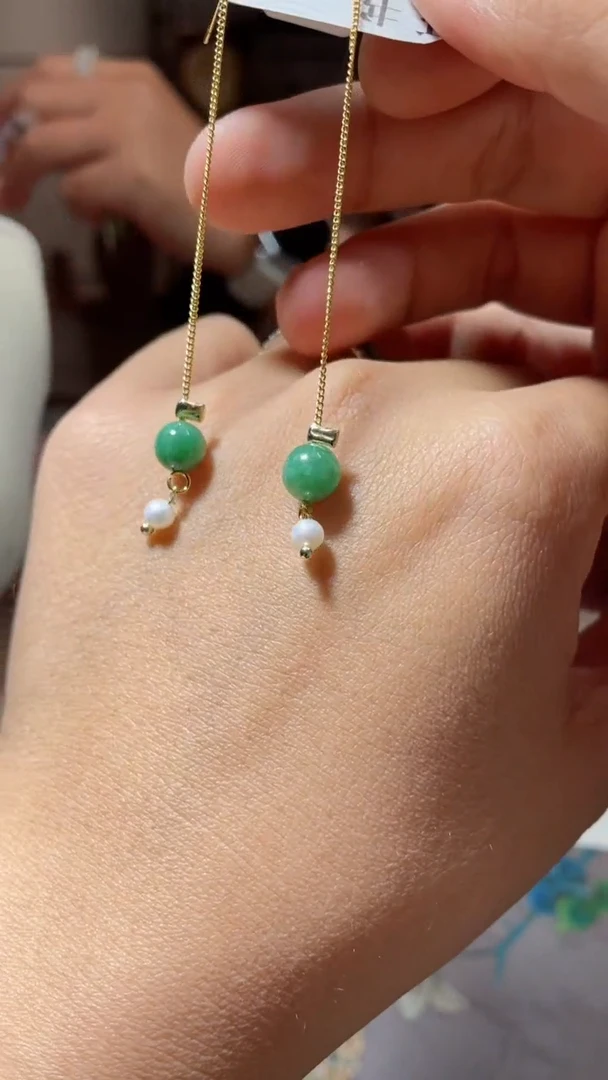 未镶嵌手链翡翠耳钩