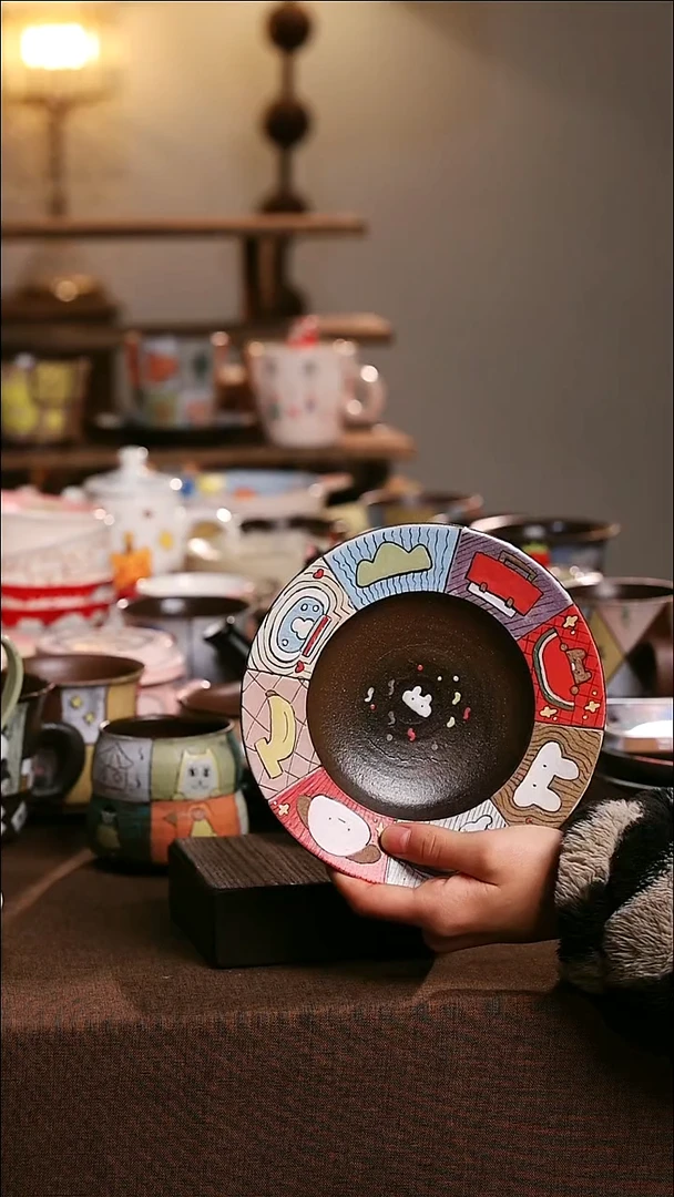 景德镇禧看陶瓷-紫砂盘