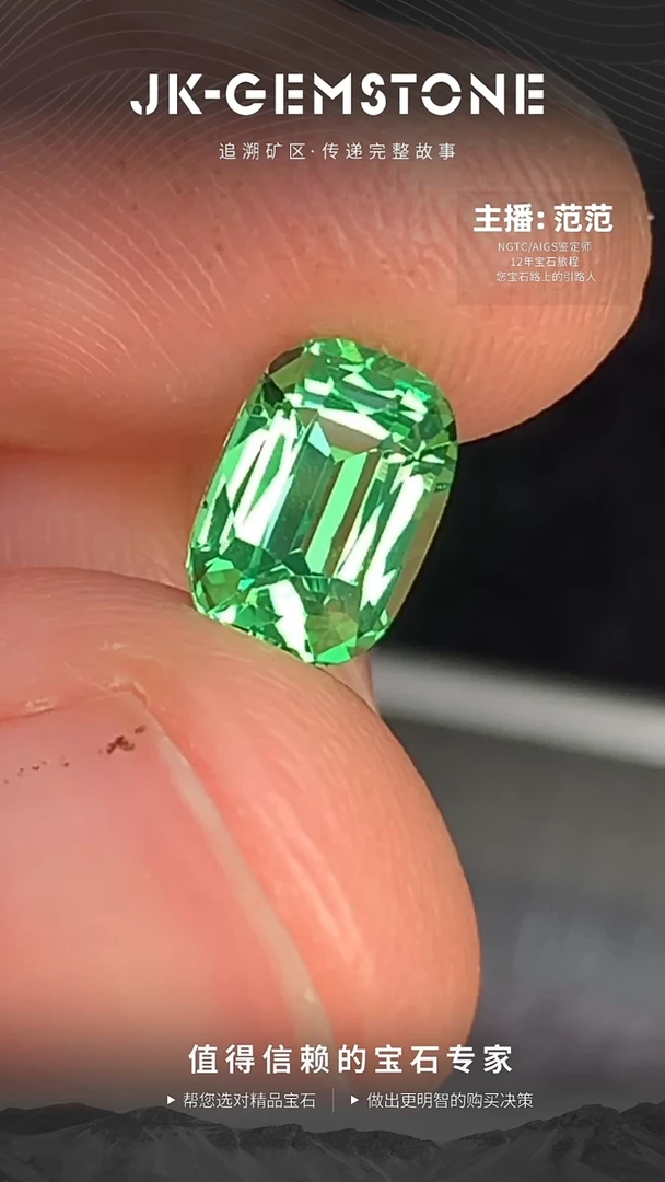 【闪购商品】石榴石裸石未镶嵌全美精切薄荷榴石1.04ct