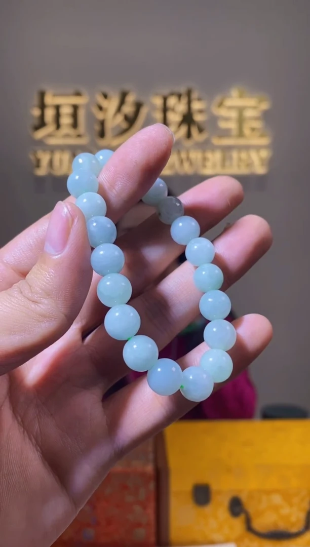 【闪购商品】翡翠颈饰未镶嵌天然A货翡翠珠珠手串