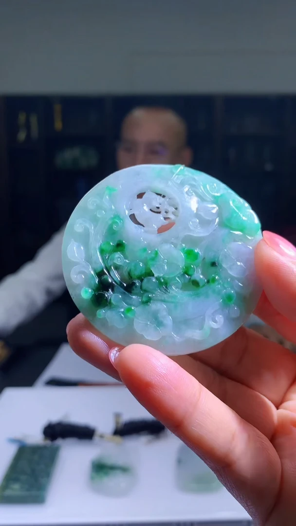 定制翡翠未镶嵌1057dq-毛货挂件11