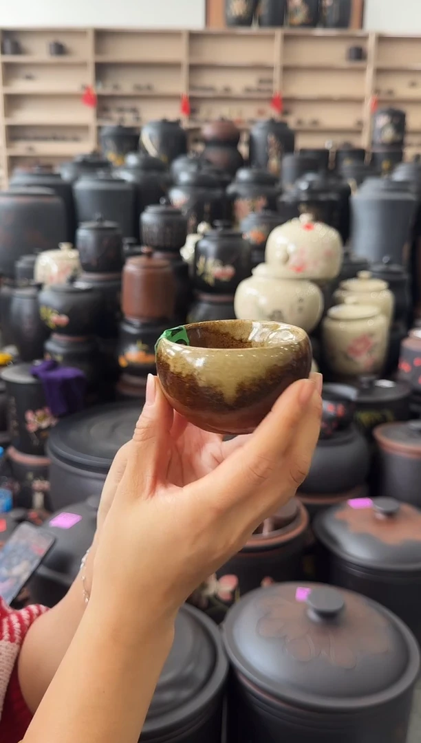 罐瑕疵 柴烧杯  016