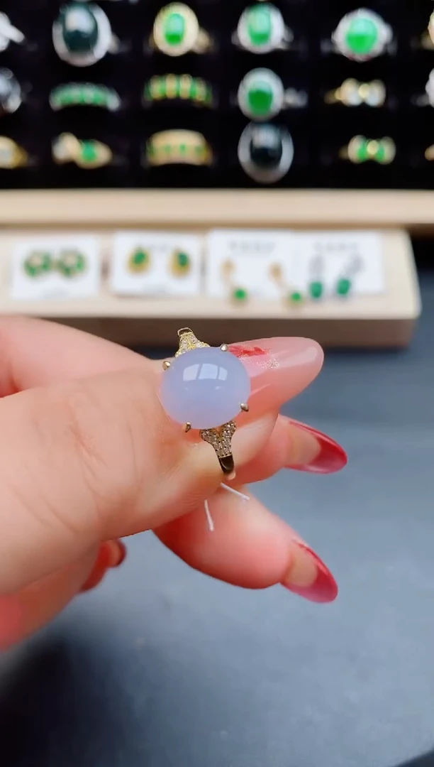 【闪购商品】翡翠戒指银S925镶嵌12121