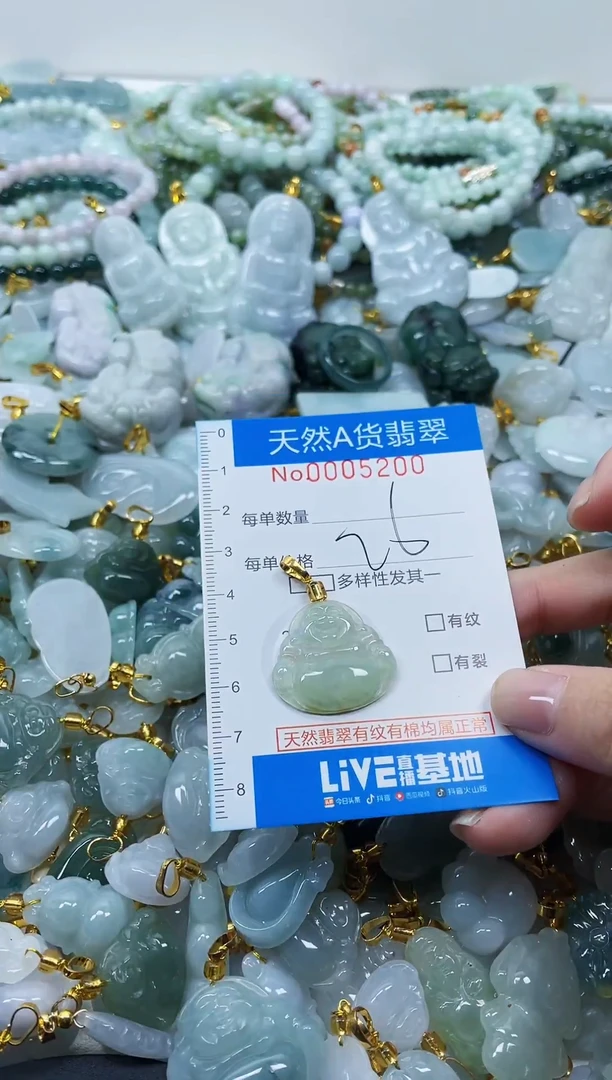 颈饰未镶嵌翡翠净货挂件-5200