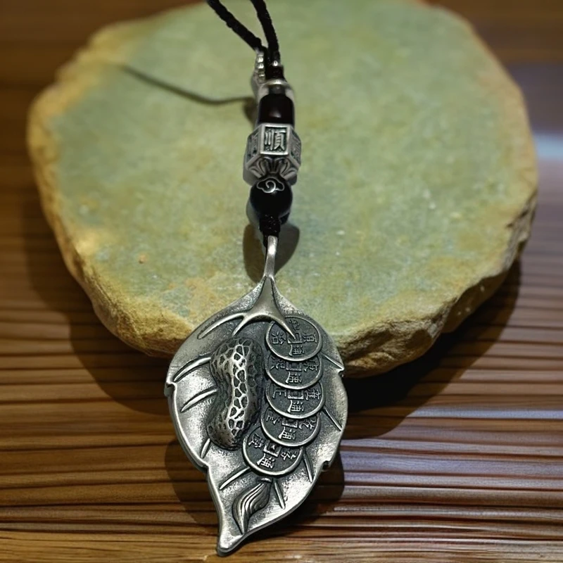 吊坠925银 （老银工厂5号店）精品时尚大叶有成好事发生吊坠