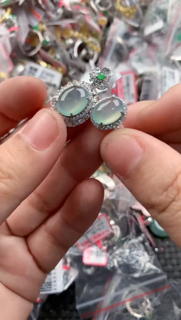 银S925镶嵌戒指翡翠111    9