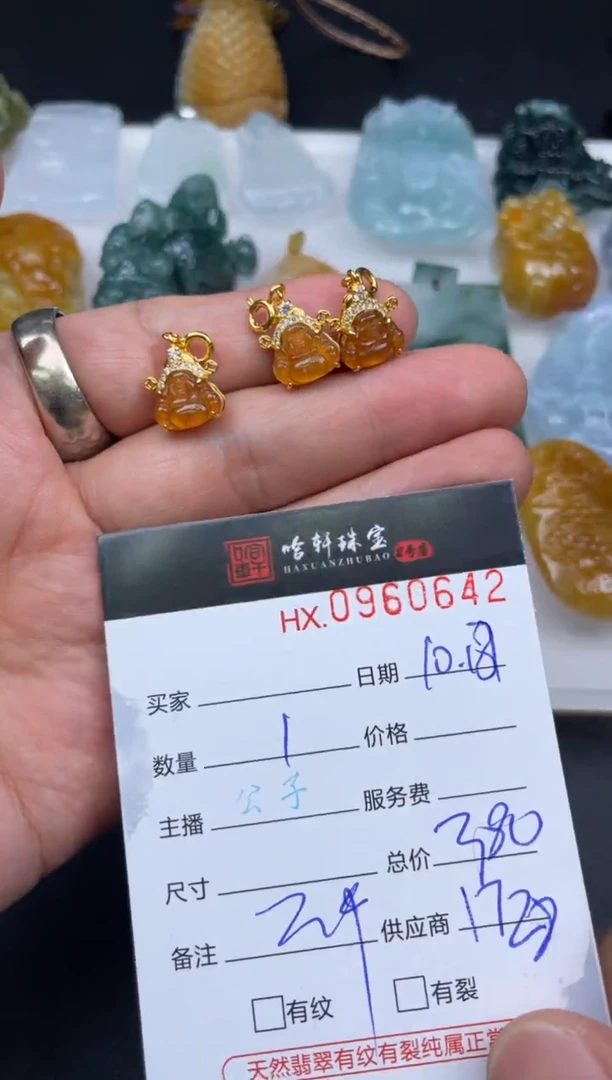 吊坠(不含链)未镶嵌翡翠哈轩  挂件1（多样性发其一）