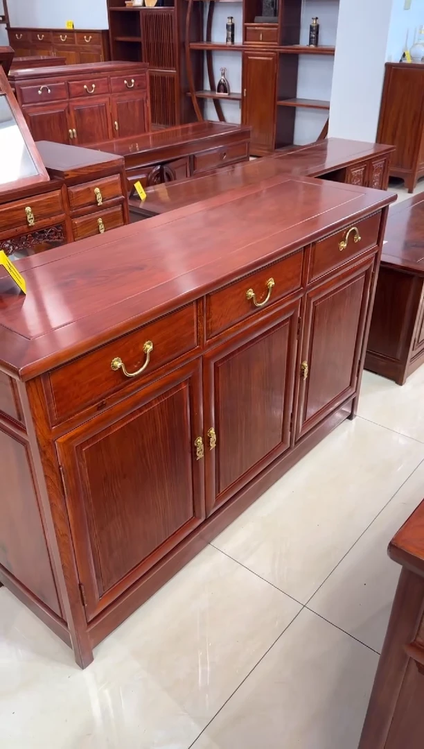 花梨木类柜类家具阿****制刺猬餐边柜128*40*80三门