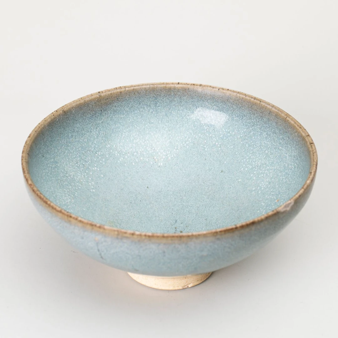 【古董】12、明  钧窑天蓝釉碗