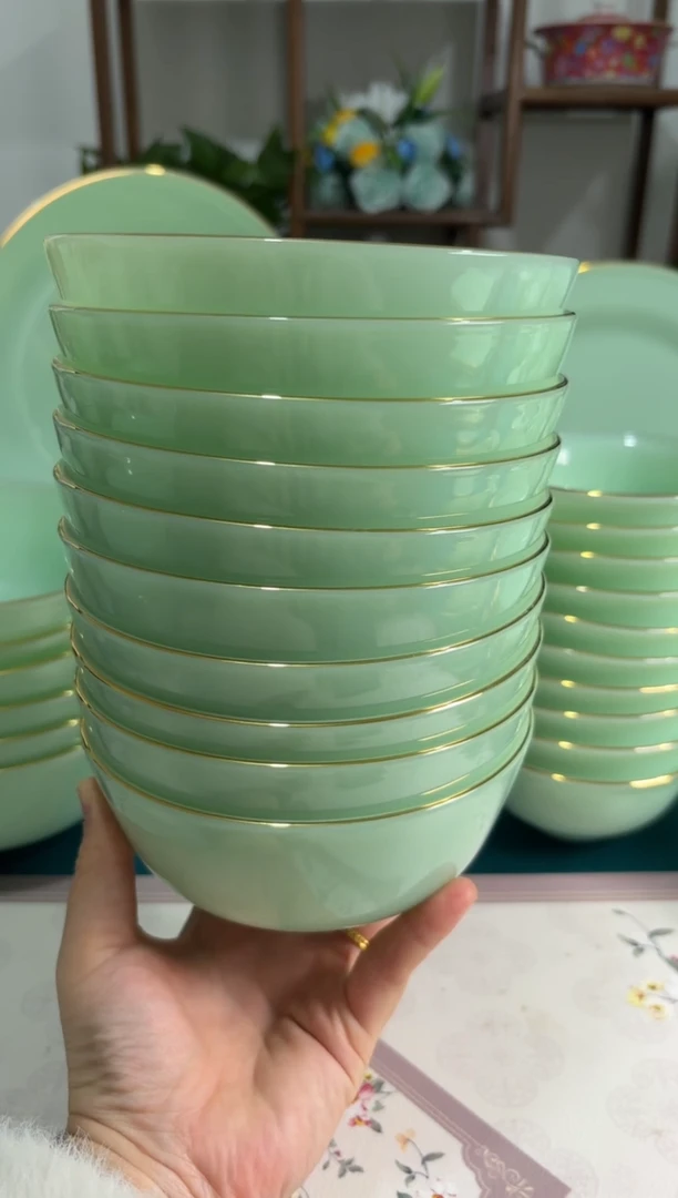 5.5英寸玉瓷碗10个口径13.8厘米