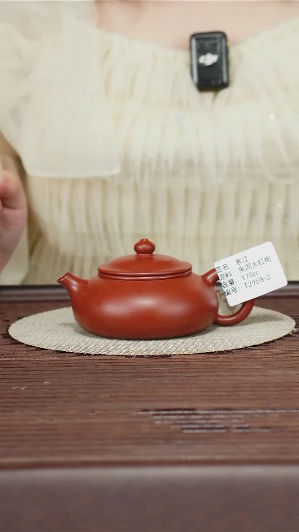 茶壶紫砂T295B 朱泥大红袍 寒江 170cc