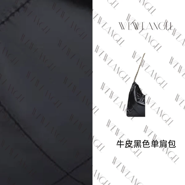 WEWEANGEL/黑色牛皮女士单肩包