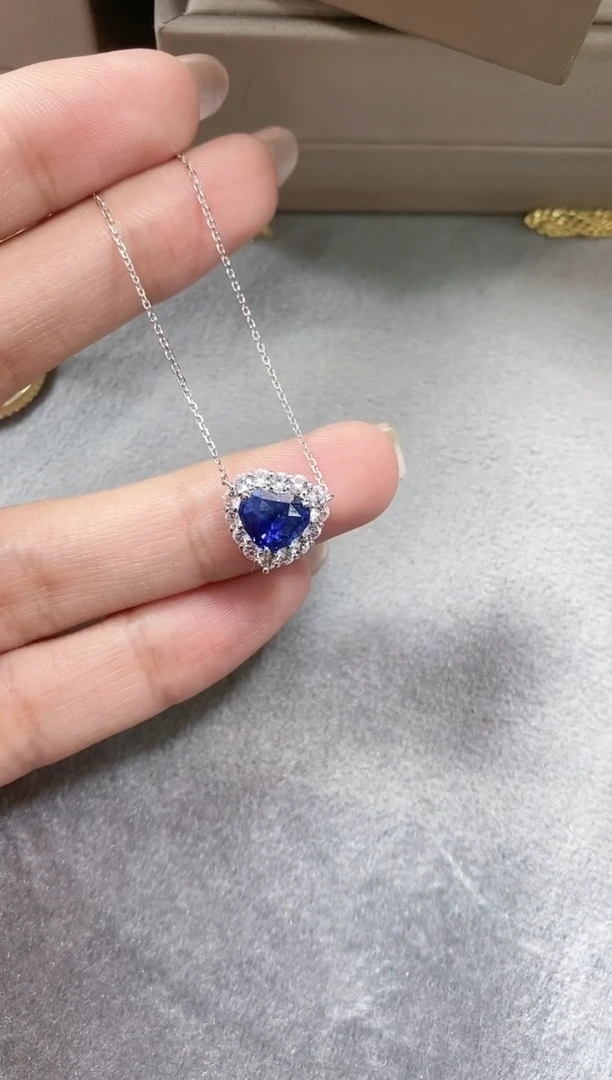 项链蓝宝石18K金镶嵌·