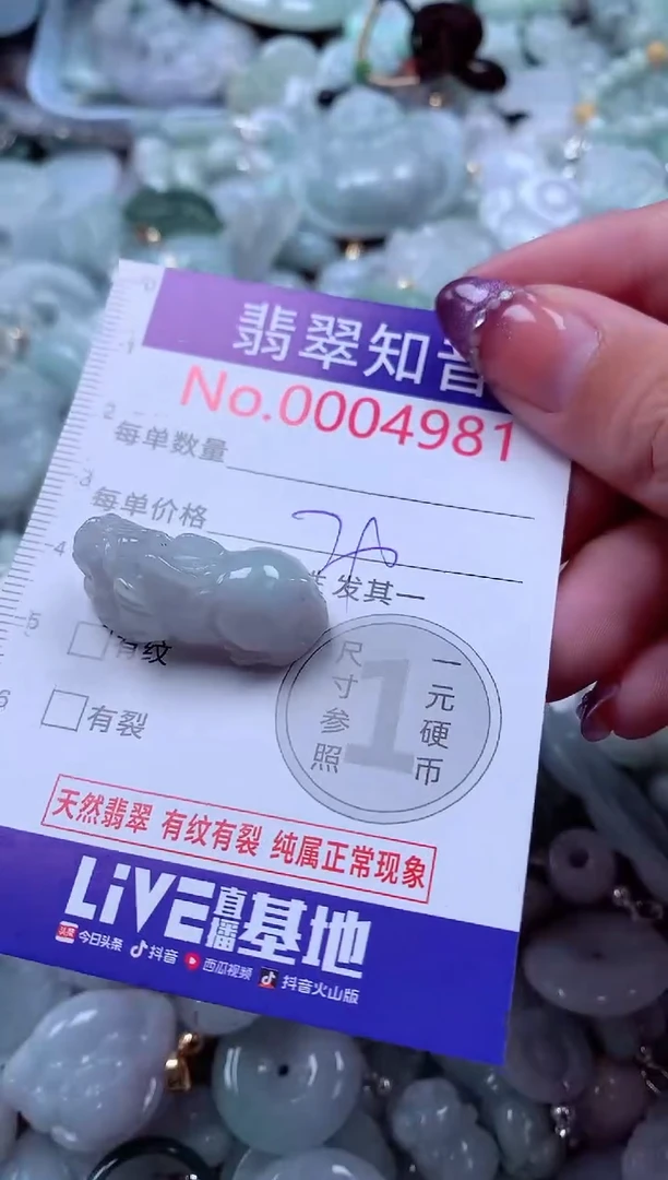 翡翠未镶嵌吊坠(不含链)4981