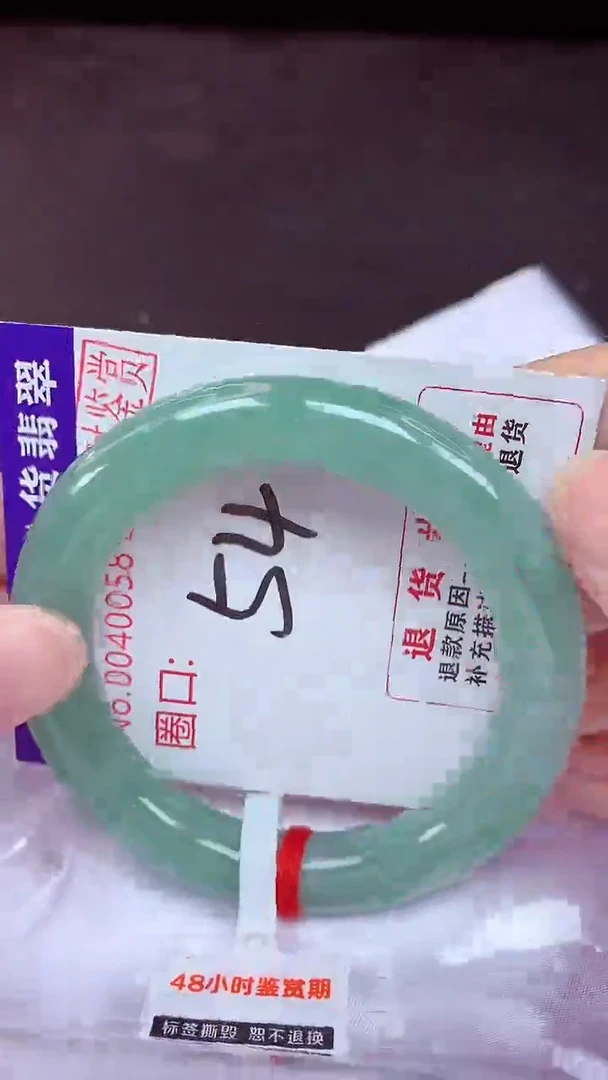 未镶嵌手镯翡翠54（48小时鉴赏期 ）