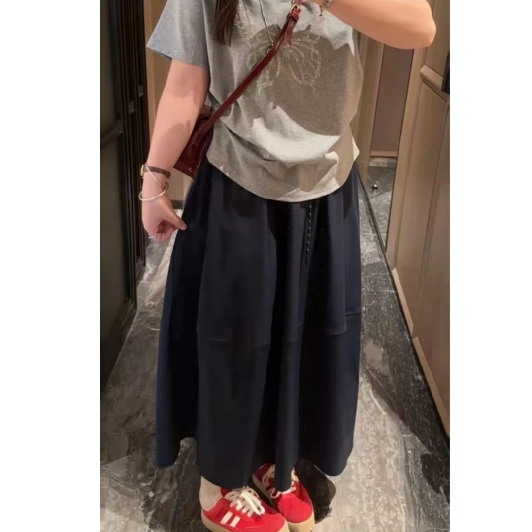 [现货＋口袋]8129-夏季女装显瘦微胖大码休闲气质半身裙