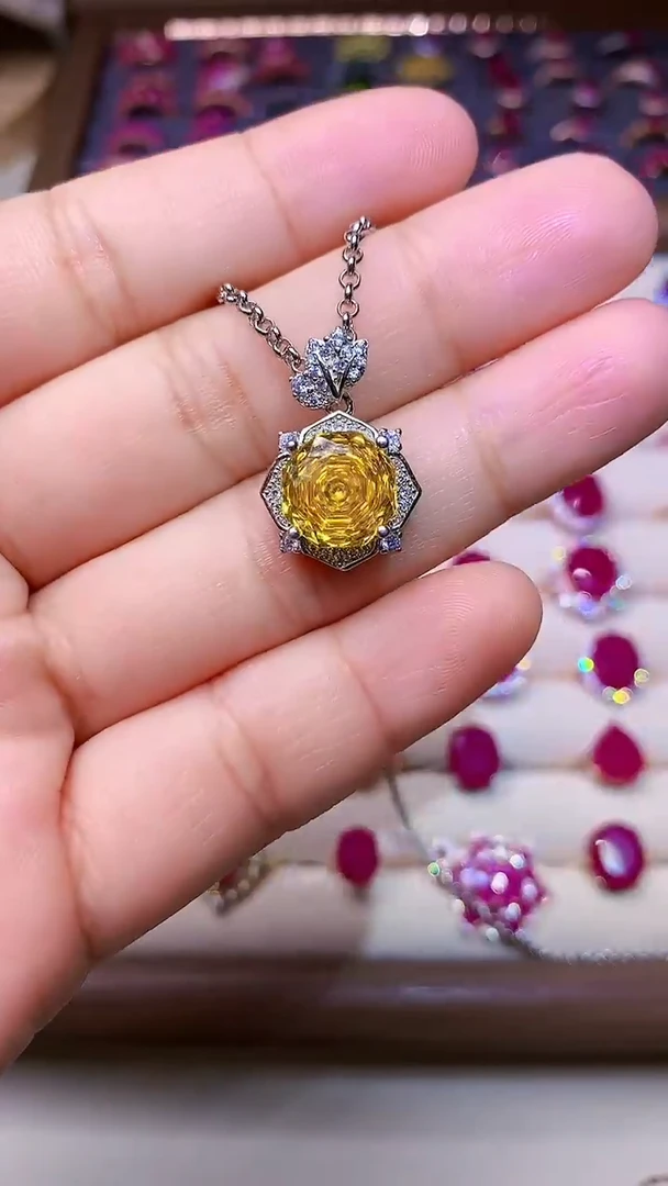 【闪购商品】彩色蓝宝石颈饰银S925镶嵌0000