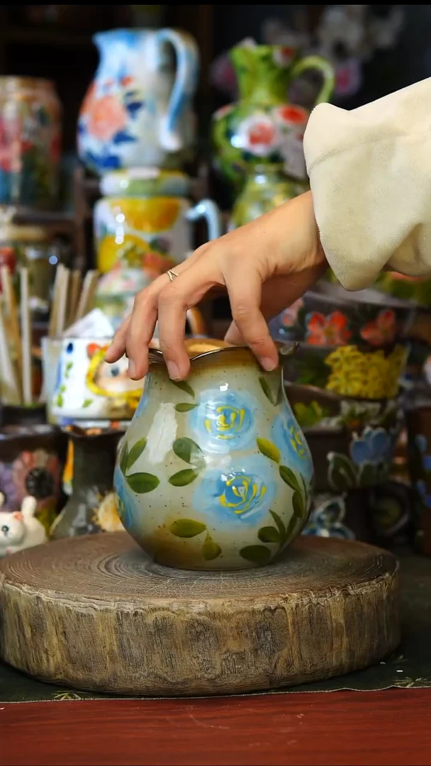 陶瓷178景德镇手工手绘釉下彩