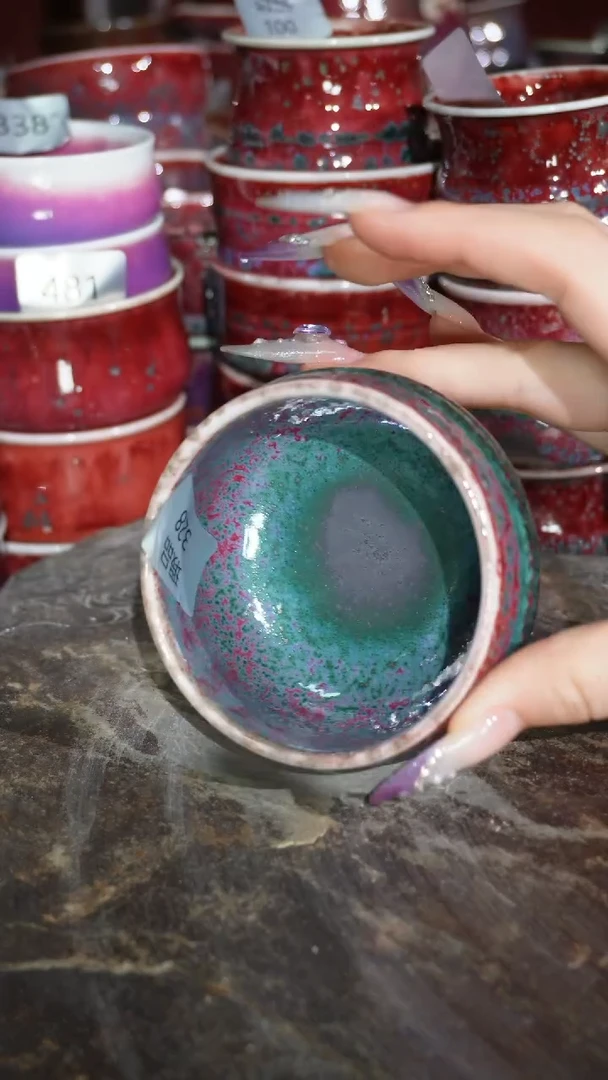 摆件陶精品窑变钧瓷茶器