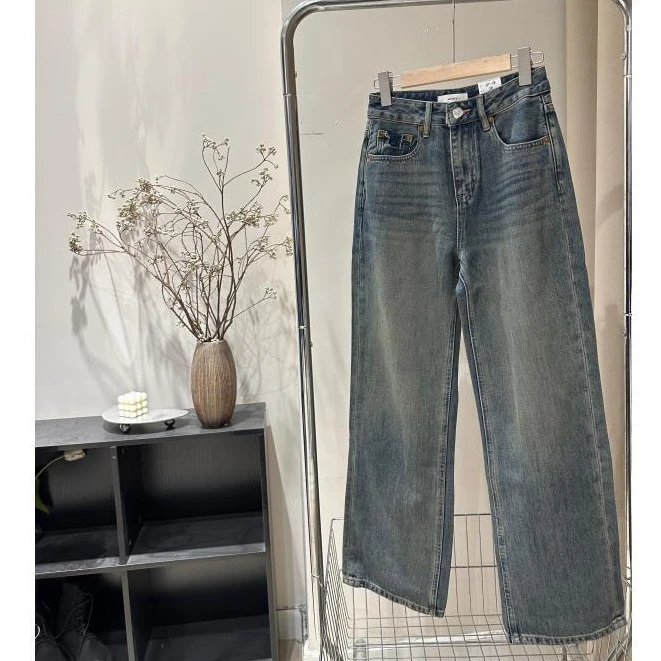 【J077】单裤秋款无弹力显瘦直筒裤 大牌定制款